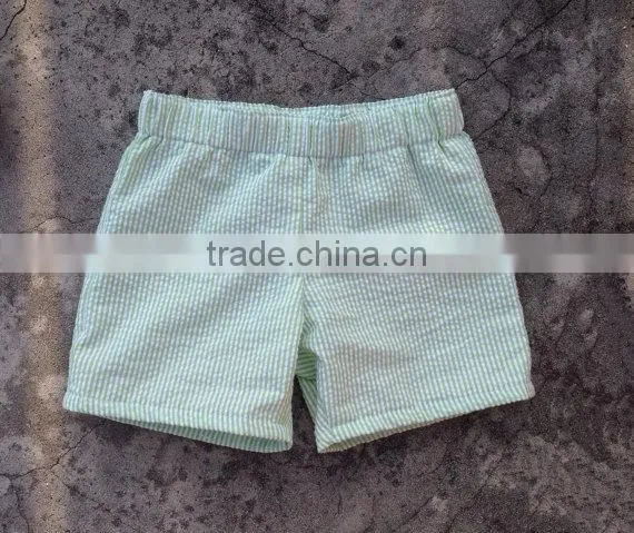 Boys Summer Beach Shorts Seersucker Fabric Swim Trunk Toddler Boy Beachwear photo-3