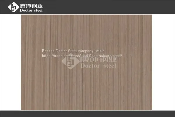 Factory Direct Sale 304 HL Finish Brown Gold Stainless Steel Sheet photo-4