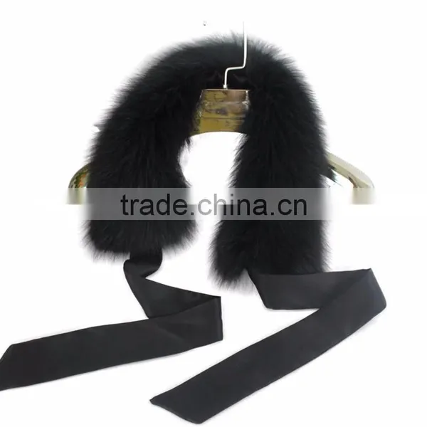 Myfur Real Dyed Black Custom Fox Fur Collar Detachable With Women Coats photo-3