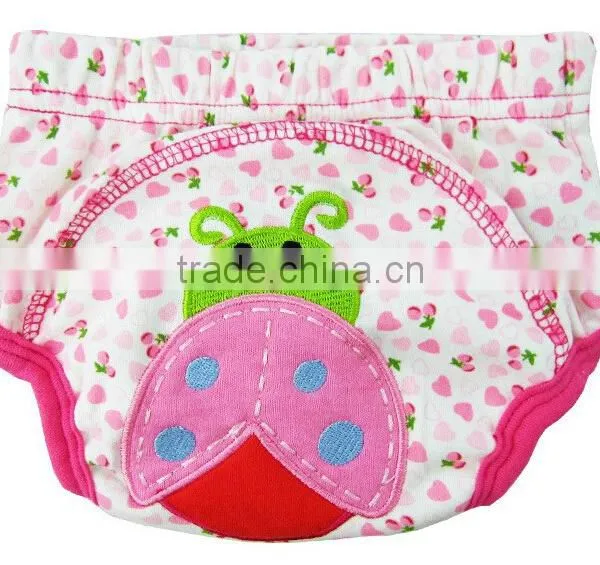 100% Cotton Embroidery Animal Patterns Baby Trainer Potty Training Pants photo-4