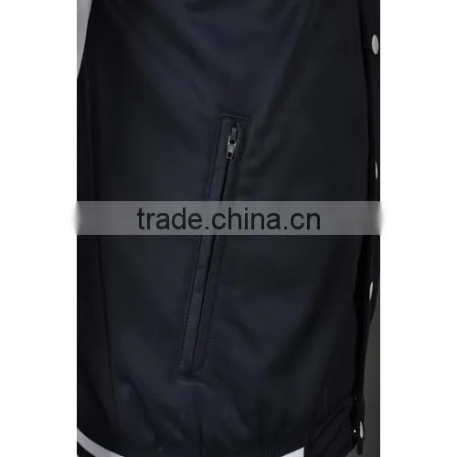 Men Wholesale Fashion Satin Wool Varsity Jackets photo-6