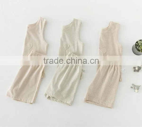 Wholesale 100% Organic Cotton Baby Clothing Sets Baby Organic t Shirt and Short Pants Set Baby Boy Girl t Shirt photo-5