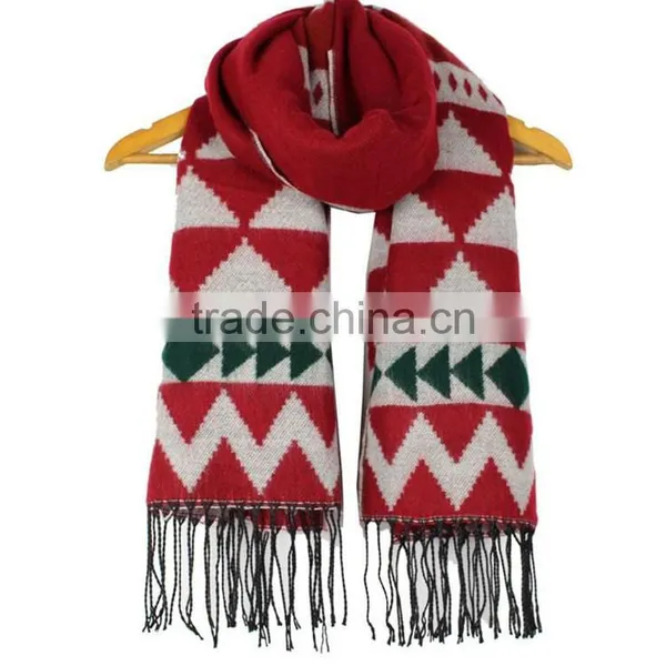 Women Geometric Winter Scarf Christmas Festival Scarf RL-245 photo-3