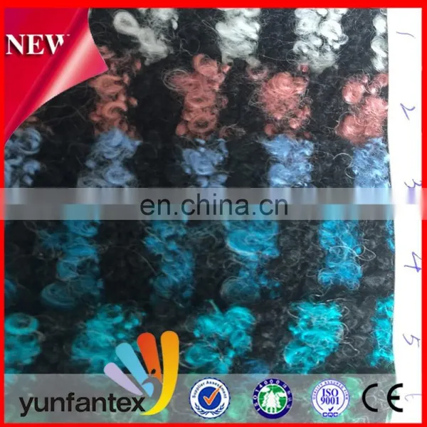 The Woolen Fabric for Woolen Coat 2016 Most Fashion The Fancy Yarn With Mohair Ring Fancy Yarn, Rayon Satin Band ;garment Custom photo-3