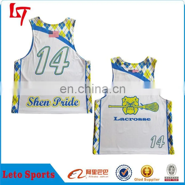 Unisex Mesh Wicking Lacrosse Jersey&Pinnie/Sublimation Lacrosse Reversible Jerseys/Reversible Lacrosse Mesh Pinnies photo-2