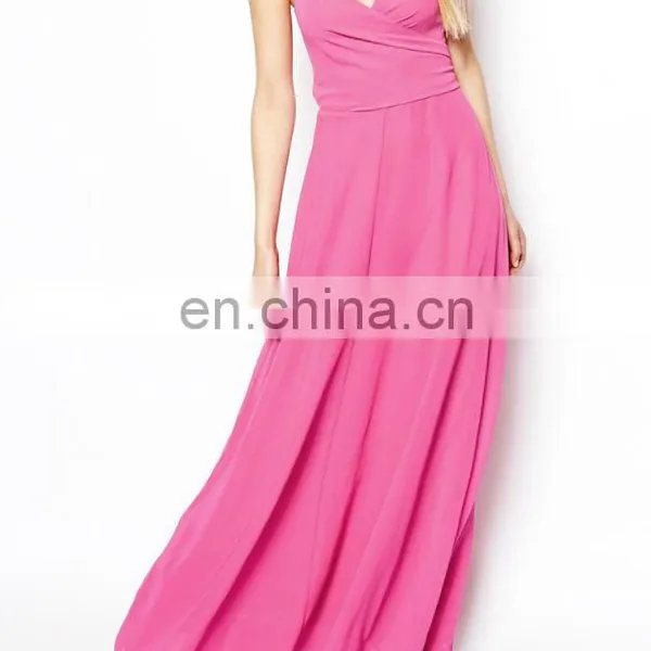 CHEFON Wrap Front Designer Maxi Dresses photo-3