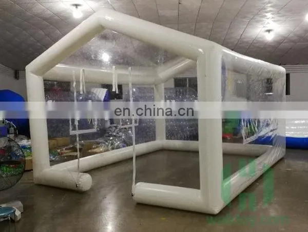 0.45mm Pvc Tarpaulin Transparent House Shape Inflatable Easy up Beach Tent Outdoor Camping Bubble Tent photo-2