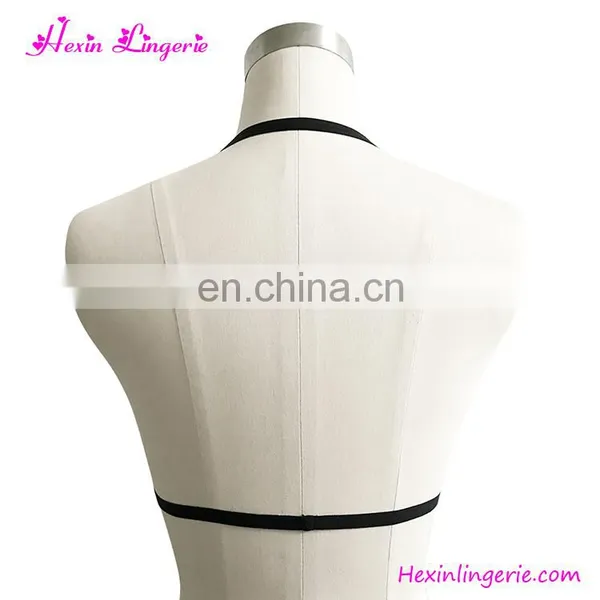 Fashionable Black Women Bra Harness Top Elastic Bralette Sexy photo-5