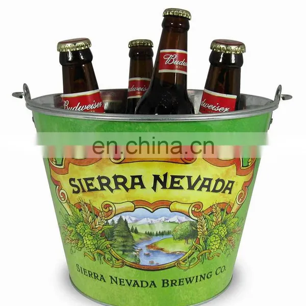 Cheap Copper Colored Galvanized Metal Ash Ice Buckets photo-6