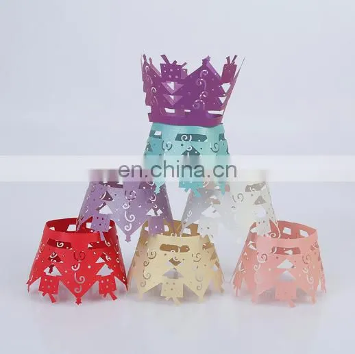 Christmas Decoration Laser Cut Paper Cup Cake Wrappers photo-2