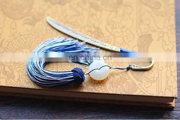 Custom Metal Bookmark Blank With Tassels Metal Leaf Bookmark Fringed Metal Bookmarks for Books