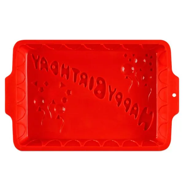 Free Sample Food Grade Heat Resistant Nontoxic Silicone Cake Mold Baking Mousse Pudding Mold Tool Happy Birthday photo-5