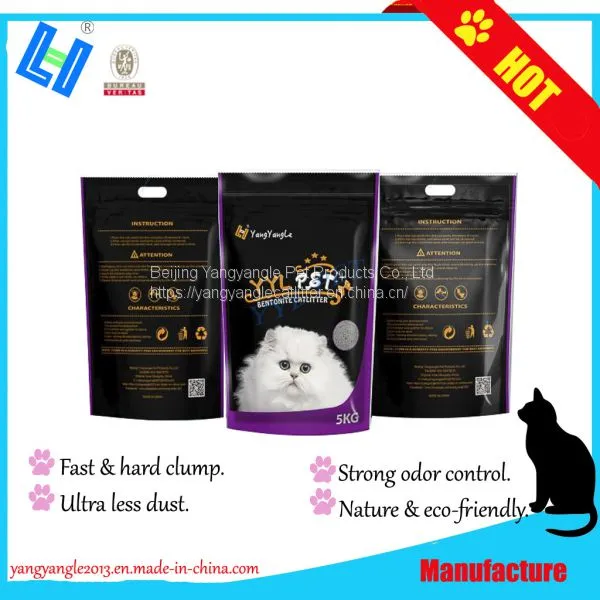 SCENTED Bentonite Cat Litter With 5L, Ultra Less Dust, Super Odor Control, Hard Clump photo-3