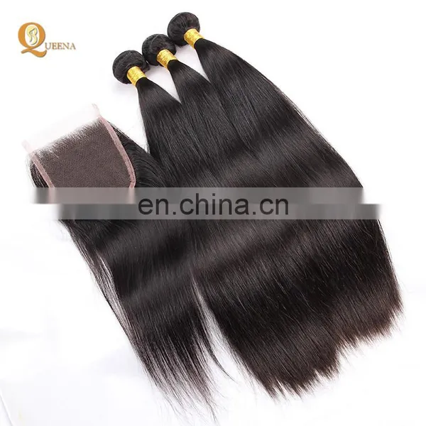 Unprocessed Wholesale Virgin Brazilian Straight Hair Weave Bundles With Closure Brazilian Hair Closure photo-6