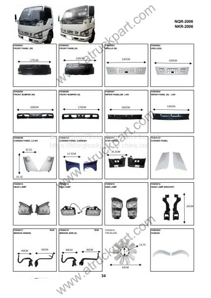 ISUZU NQR NKR 150 2006 600P Truck Spare Parts Accesories Body Parts