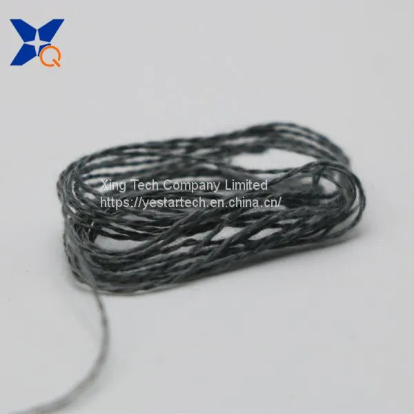 Dark Gery Ne21/2plies 10% Stainless Steel Staple Fiber Blended With 90% Polyester Fiber Conductive Yarn for Touch Screen Gloves-XT11376 photo-3