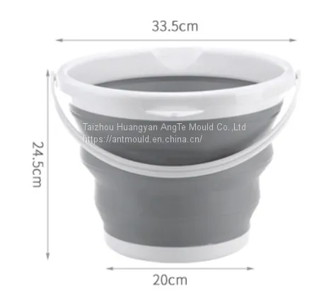 Plastic Folding Bucket Mould Portable Outdoor Folding Water Car Washing Mould Plastic Injection Mould photo-5