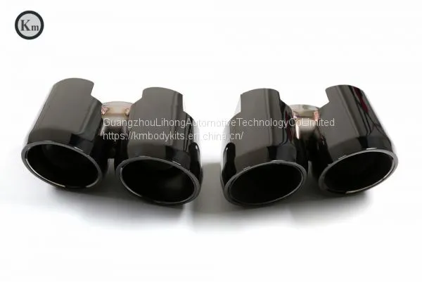 Km for Panamera S-style 970 2014-2016 Year Exhaust Tip Exhaust Pipes Muffler Tips Tail Pipe Black Titanium photo-4