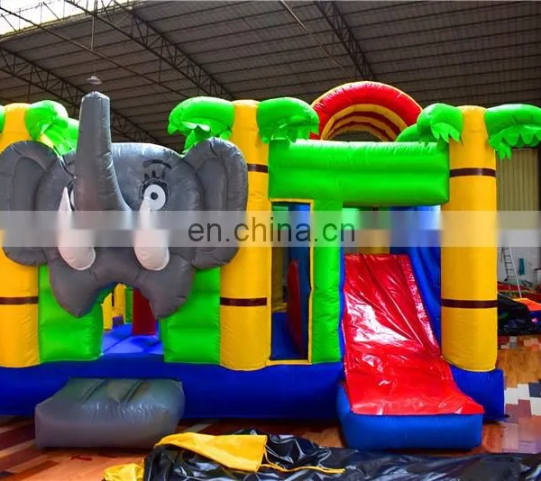 Air Pop up Popular Inflatable School Bouncy Castle With Elephant Theme Cartoon photo-2