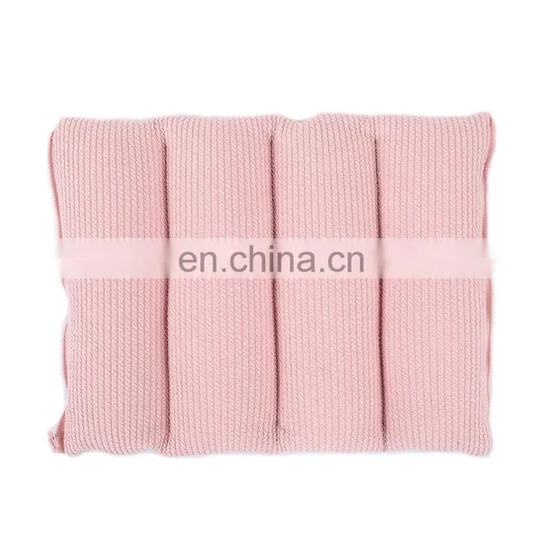 2018 Fashionable Pink Four Folded Multi Function Polystyrene Car Pillow Seat Cushion With Zipper photo-2