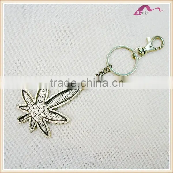 Personalized Cheap Metal Custom Leaf Keychain photo-2