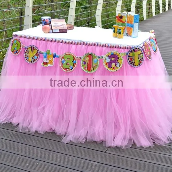 Beautiful Tutu Tableware Tulle Table Skirt Party Wedding Decorations Best Price Gift SD103 photo-5