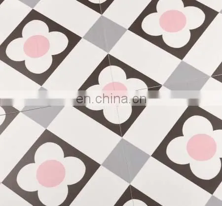 Special Artistic Floor Tile Antique Living Room Balcony Anti-slip Pink Floret Brick photo-4