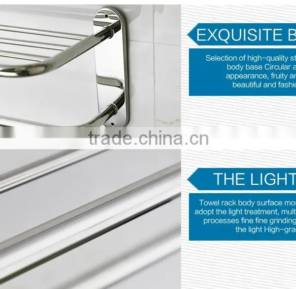 Wesda Made in China Stainless Steel Shelf Towel Rack Bathroom 8627 photo-3