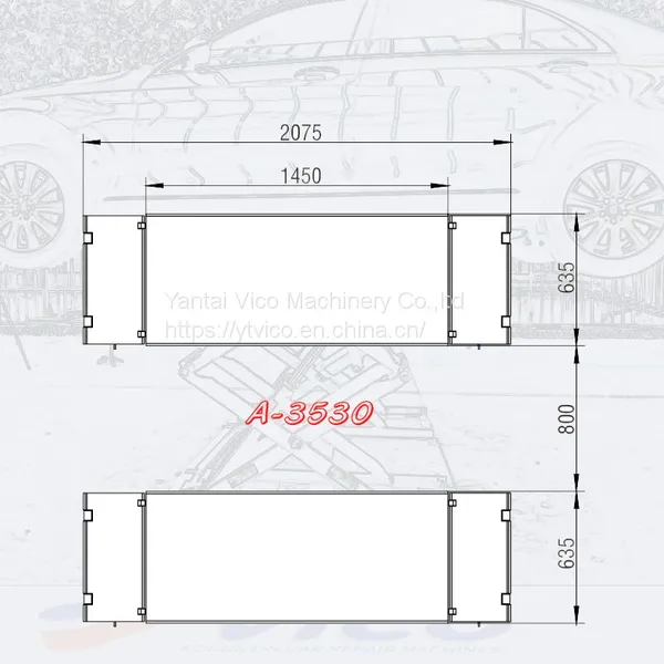 VICO On Ground Install / Ultra Thin Scissor Car Lift for Sale # V-JSXB-A-3530 photo-4