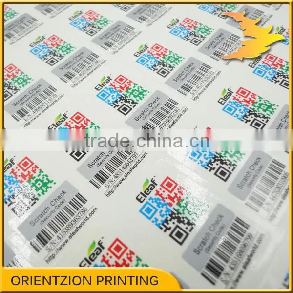 E.g. Hologram, Micro Text, UV Light, Heat Sensitive Security Label Sticker photo-2