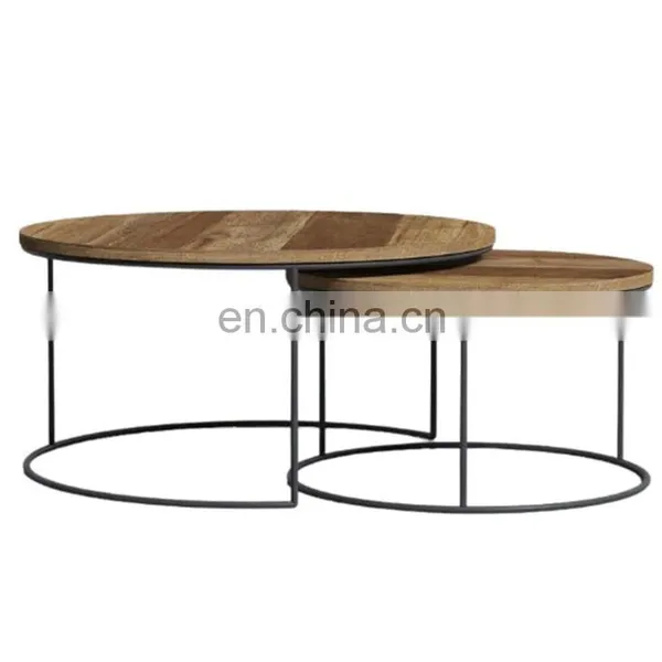 Bauhaus 2 Piece Multi-Coloured Round Nesting Coffee Table