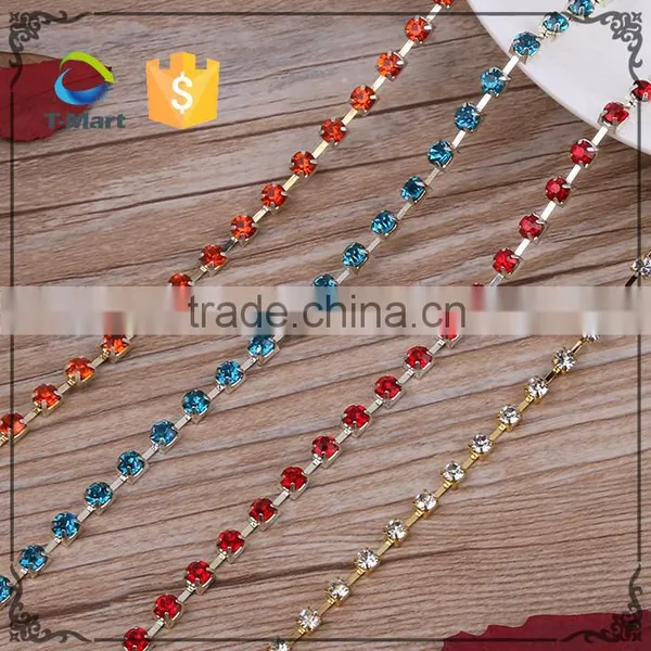 Wholesale 4 Row Rhinestone Chain for Shoes Boots Decoration photo-2