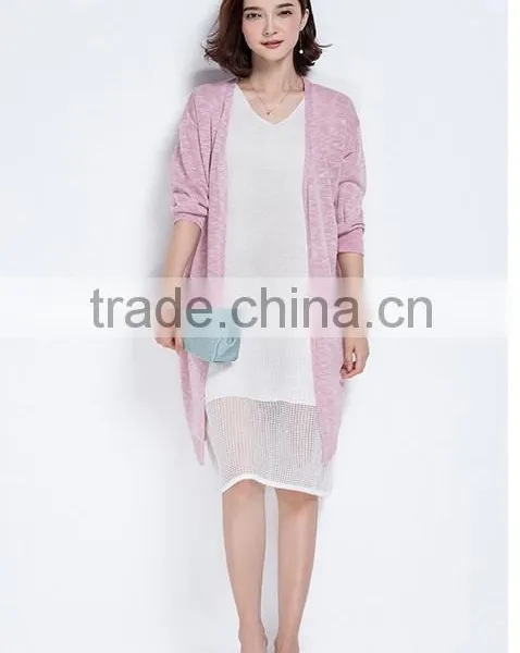 Spring Fashion Long Sleeves Cardigan Knit Sweater Casual Cardigan for Women photo-2