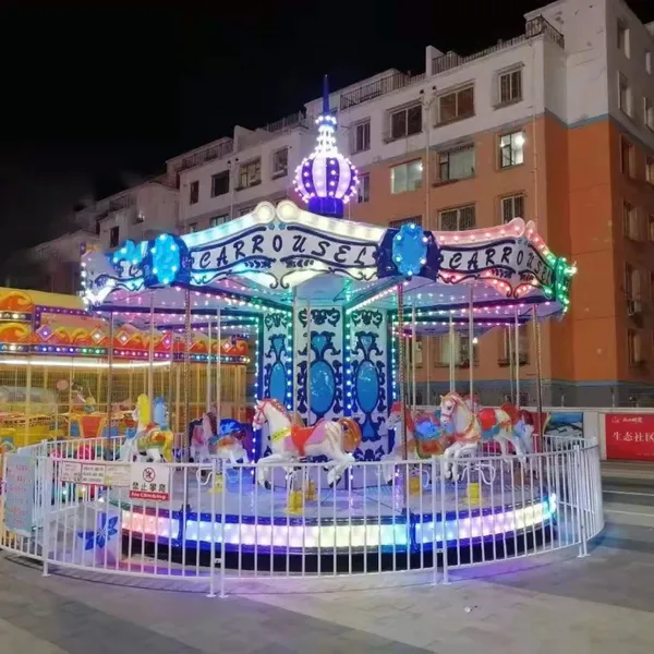 Amusement Park Christmas Horse Machine Electric Rides Madagascar Carousel For Kids photo-4