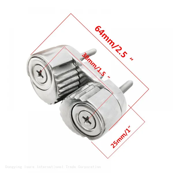 ISURE MARINE 47 / 64mm Cam Cleat With Leading Ring 316 Stainless Steel Boat Marine Sailing Sailboat Cam Rope Clamp Accessoire photo-3