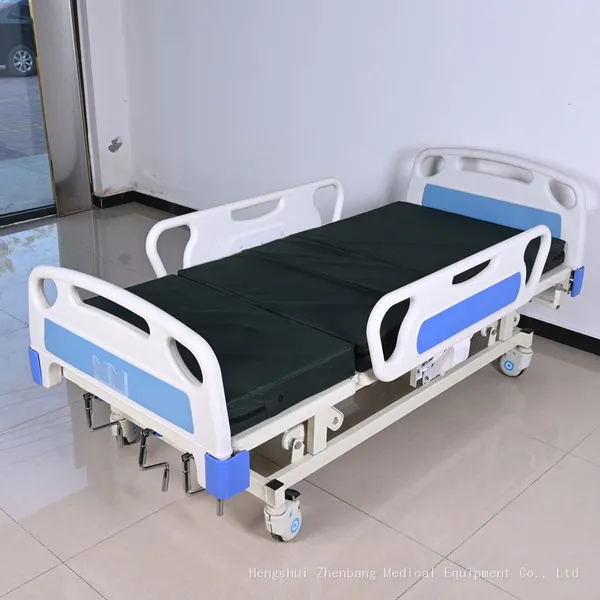 Zhenbang Manual three function nursing bed - high strength bed frame with back lifting, leg lifting, height adjustment