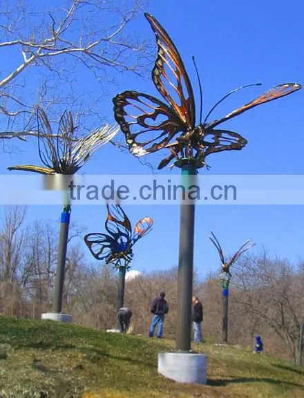 Stainless Steeel Garden Abstract Metal Beautiful Butterfly Sculpture photo-2