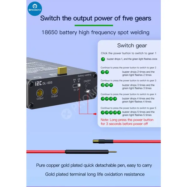 I2C DL-03S Mini Spot Welder Machine For Battery Short Circuit Repair photo-5