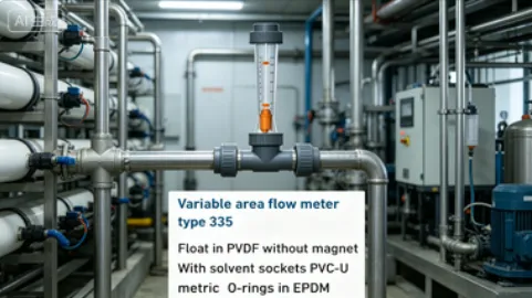Variable Area Flow Meter Rotameter PVC PVDF Water Flow Meter for Water Treatment Pipeline Monitoring photo-3