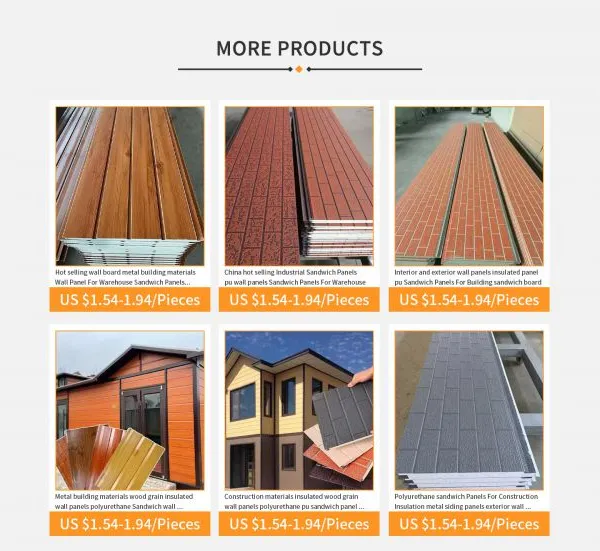 Factory Outlet Fireproof and Waterproof Polyurethane Insulation Boards for Exterior Walls-Sandwich Panels photo-2