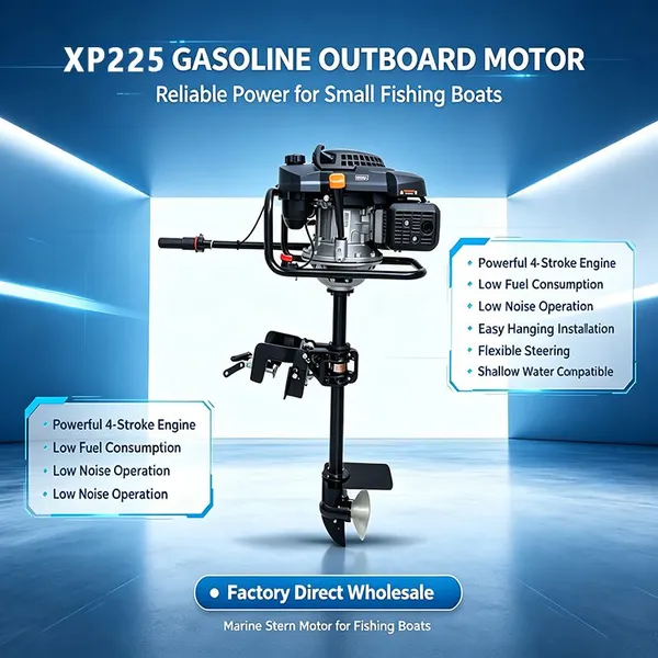 6HP 9.0 Type Gasoline Marine Outboard Motor, Small Fishing Boat Propeller Stern Engine, Factory Wholesale