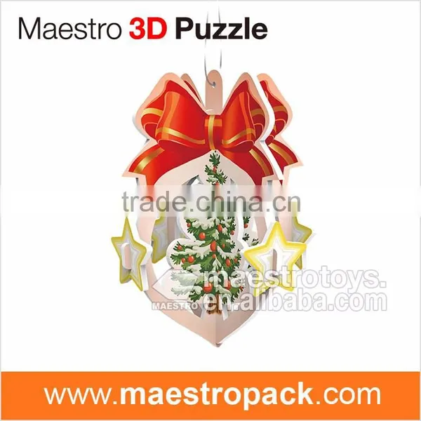 6PCS New Year Ornament 3d Puzzle Christmas Ornament