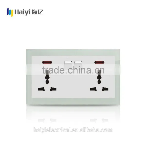 Haiyi China Supplier British Standard Double 13A 250V Electrical Wall Switch Sockets photo-4