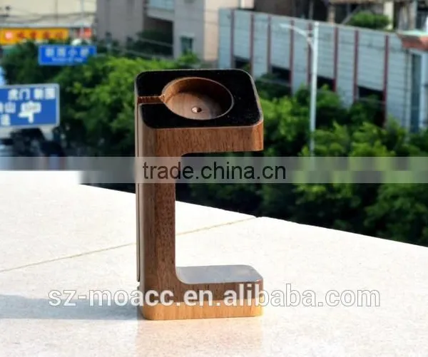 2015 New Design Wood Grain Stand Charger Holder For Apple Watch photo-2