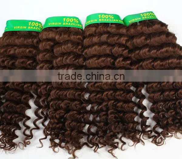 OEM Factory DEEP CURL Hair Natural Color Virgin Brazilian Hair Weave photo-3