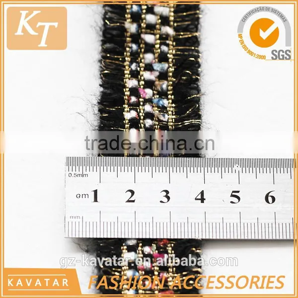 Latest Design Black Trimming With Golden Silk photo-5