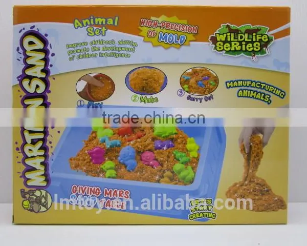 Jungle Animal Martian Sand With 10 Sand Mold + 1 Table, Magic Motion Sand 500G photo-2