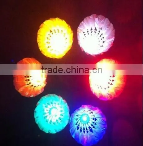 Popular Flashing Lighted Led Duck Leather Shuttlecock Badminton photo-2