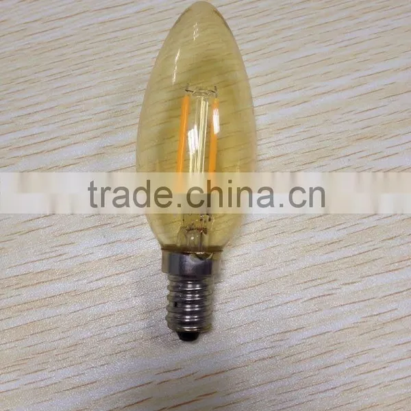 DIMMABLE LED FILAMENT CANDLE BULB LIGHT WITH FROSTED/AMBER/CLEAR GLASS 2WATT 4W E12/E14/E27/B22 UK USA CE ROHS UL photo-3