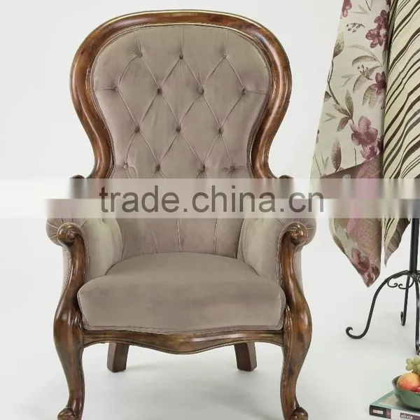 European Style Classic High Back Fabric Office/Conference Wooden Armchair/Leisure Chair(CH-295) photo-2